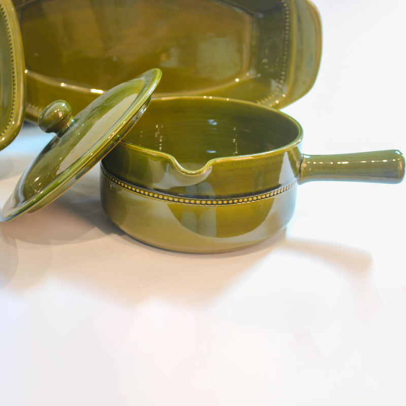 32-Piece Vintage Swedish Höganäs Keramik “Old Höganäs” Eldfast Stoneware Service