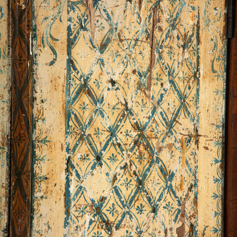 Where Walls Meet: 19th C Corner Cabinet w/ Painted Doors