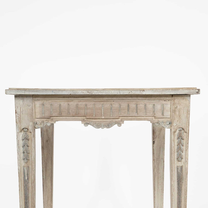 French Provincial Neoclassical White-Painted Table, 19th Century