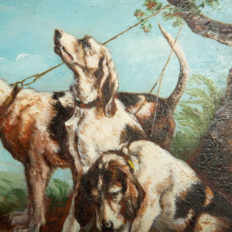 Joseph Urbain Melin, Relay of Hunting Dogs at Rest, 19th Century