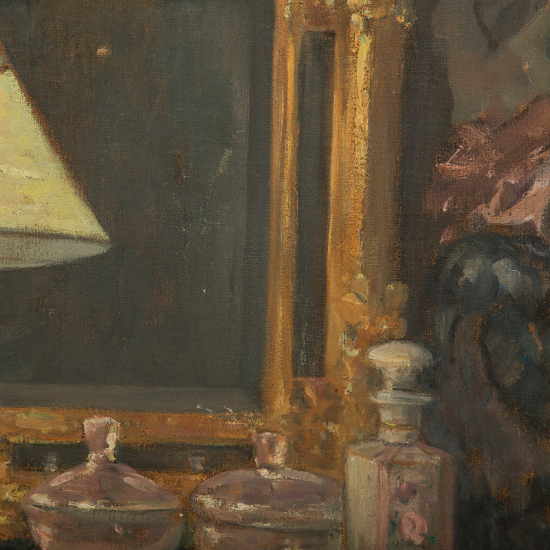 Mid-Century French Interior with Painted Fish Lamp — M. Peyzin