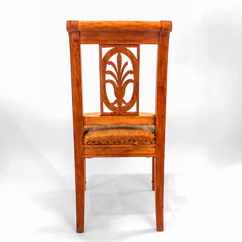 Set of Four French Directoire Period Carved Wood Side Chairs, Circa 1795