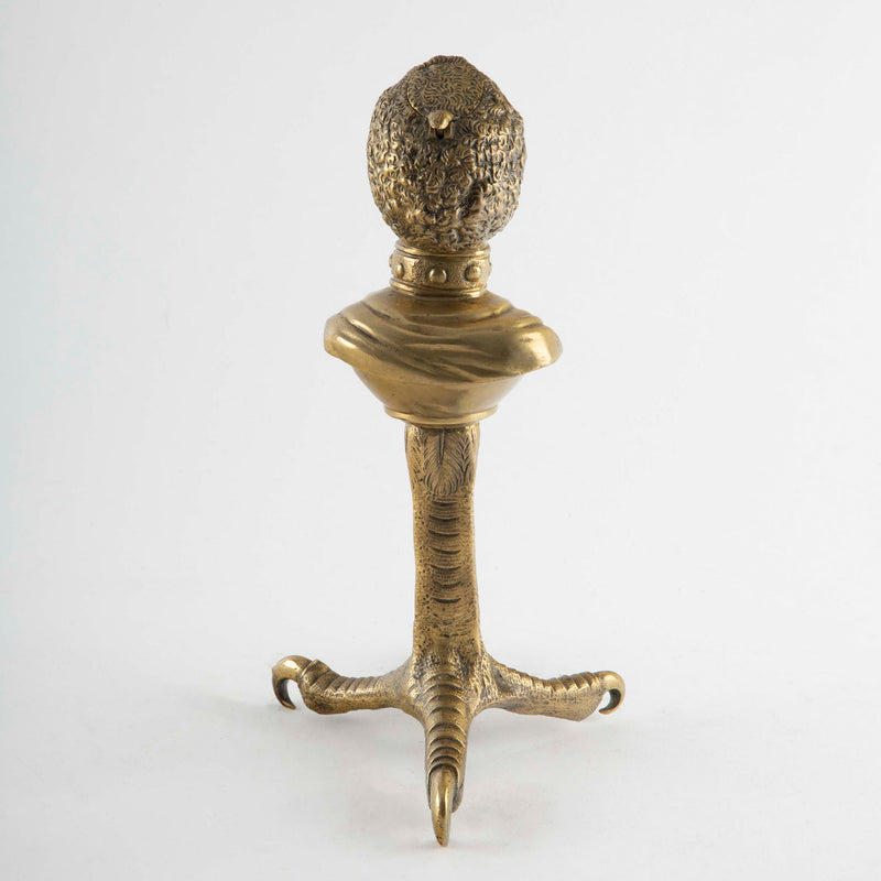 19th Century Victorian Bronze Table Lighter with African Bust