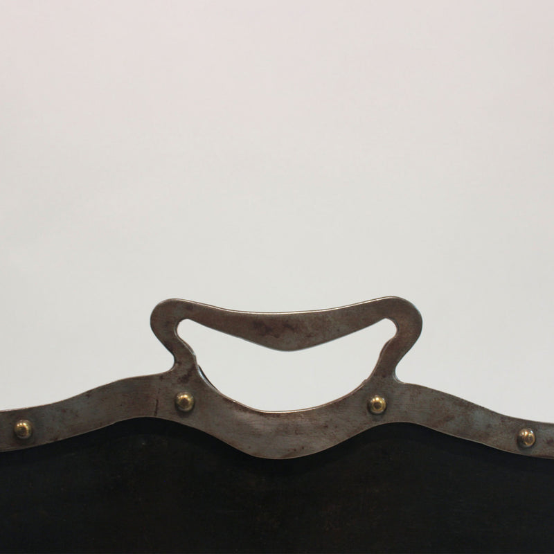 French Hand-Forged Wrought Iron and Brass Fire Screen, Early 20th Century
