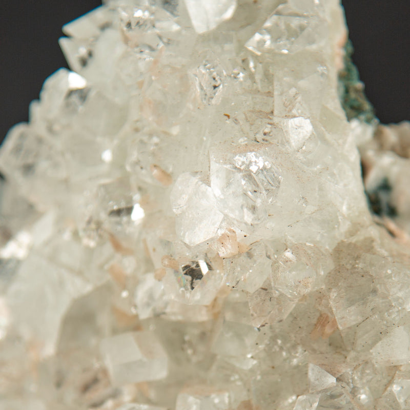Natural Rock Crystal Quartz Cluster on Custom Metal Stand