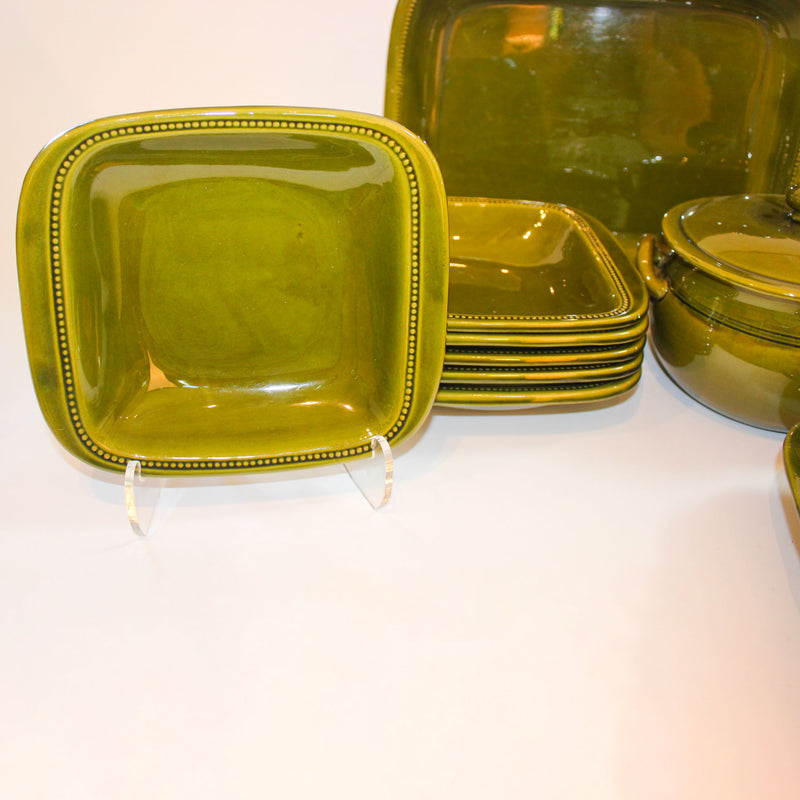 32-Piece Vintage Swedish Höganäs Keramik “Old Höganäs” Eldfast Stoneware Service