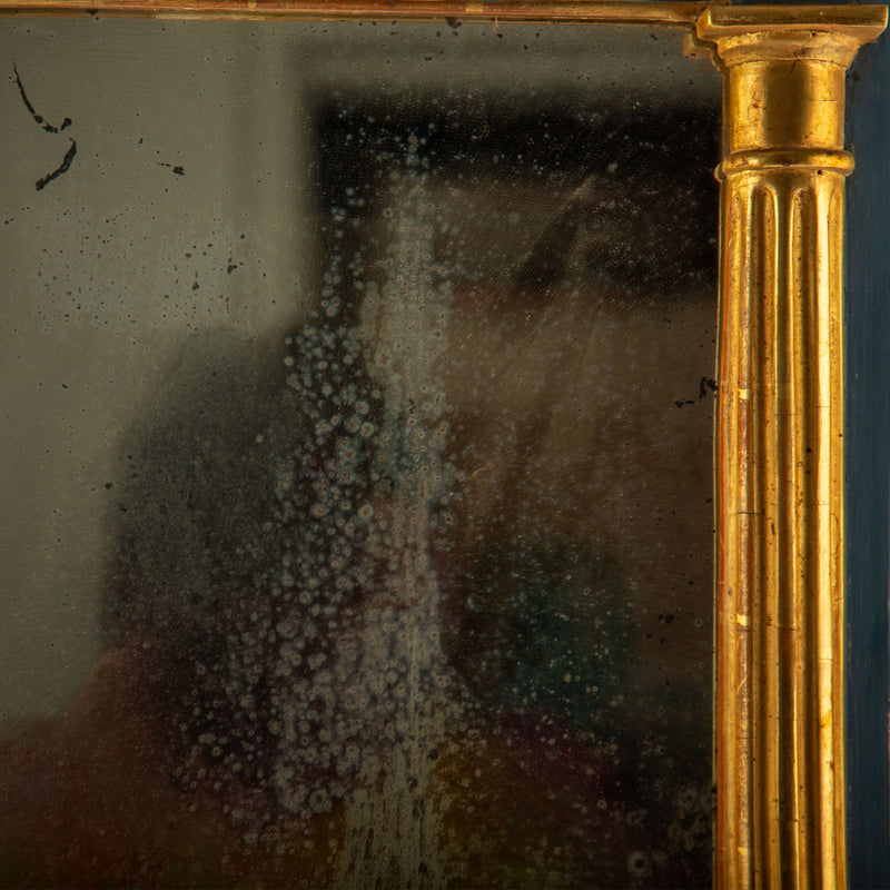 French Louis XVI Parcel-Gilt Trumeau Mirror, Late 18th Century