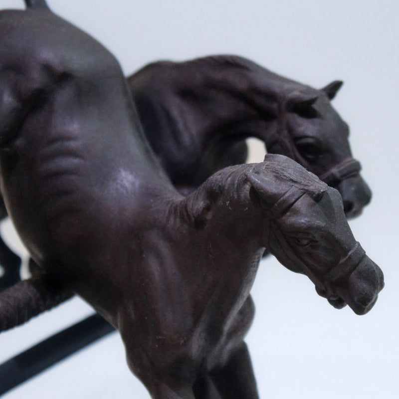 French Bronze Equestrian Group "A Question of Pride" After Constantin Cristesco