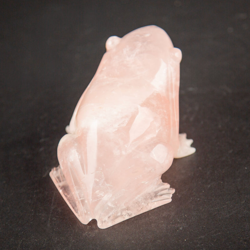 The Prince in Waiting: Carved Rose Quartz Frog