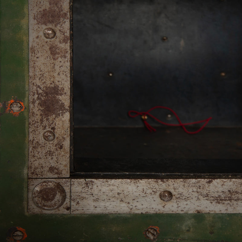 Antique Italian Iron Safe with Complicated Locking Mechanism