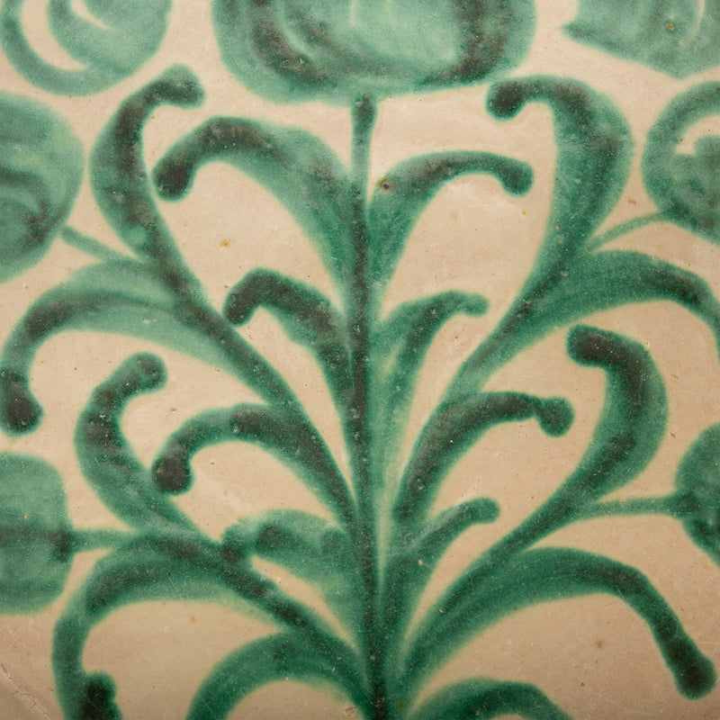 Large 19th-Century Spanish Fajalauza Lebrillo, Granada (28″ Diameter)