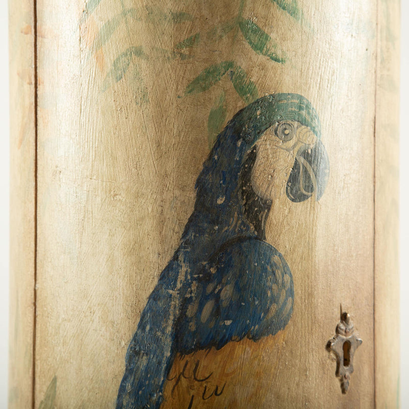 Pair of 18th-Century Venetian Painted Parrot Pedestal Cabinets