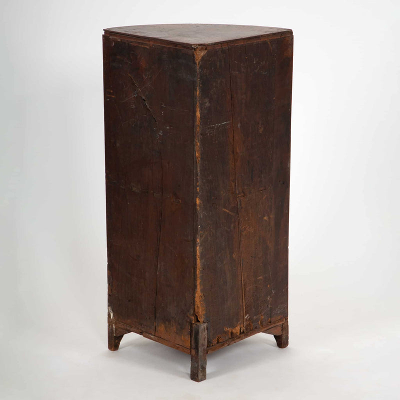 Where Walls Meet: 19th C Corner Cabinet w/ Painted Doors