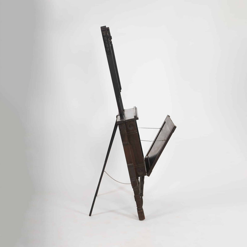 Where Ideas Rest: An Ebonized Easel with Drawing Portfolio, 19th Century