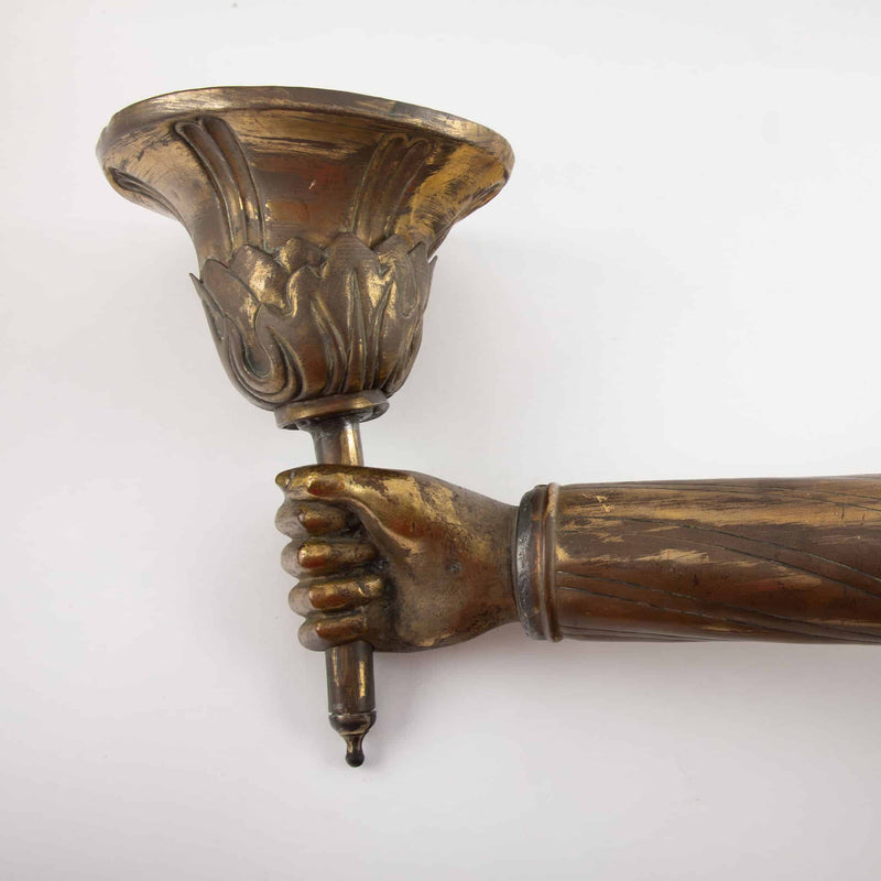 19th Century Single Brass Arm Sconce