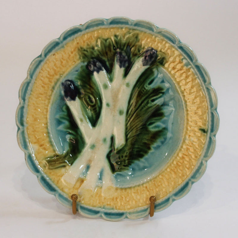 French Majolica Twenty-Four-Piece Asparagus Service, Mid-20th Century