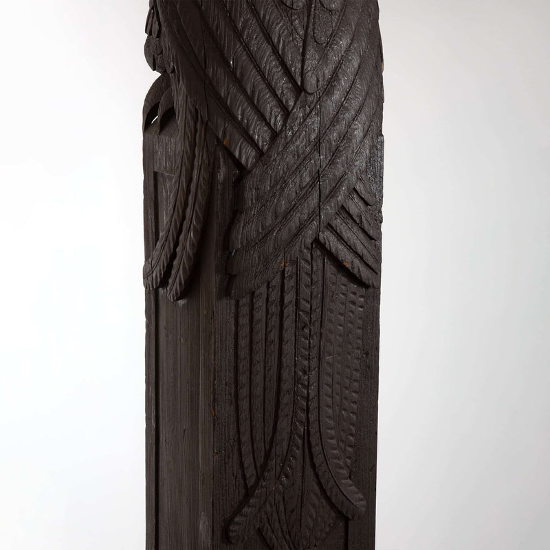 Carved Wooden Parrot Columns