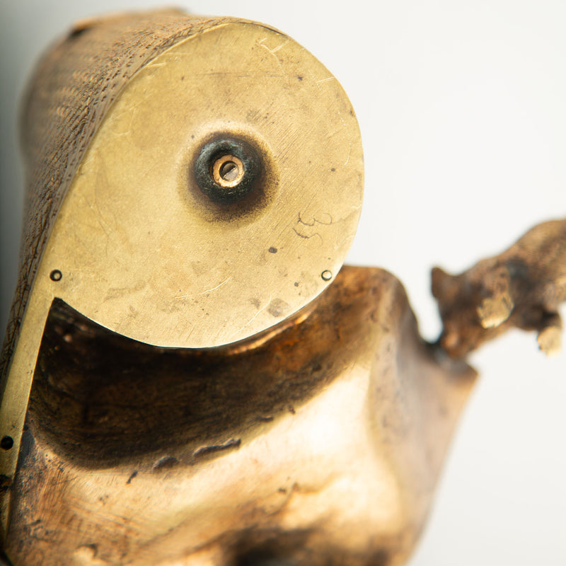 Tug of War: A Bronze Inkwell of Tugging Pugs on a Rug
