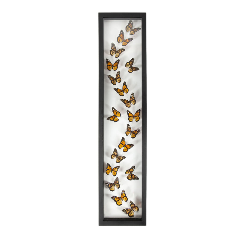 Framed Butterfly Swarm, 36" H