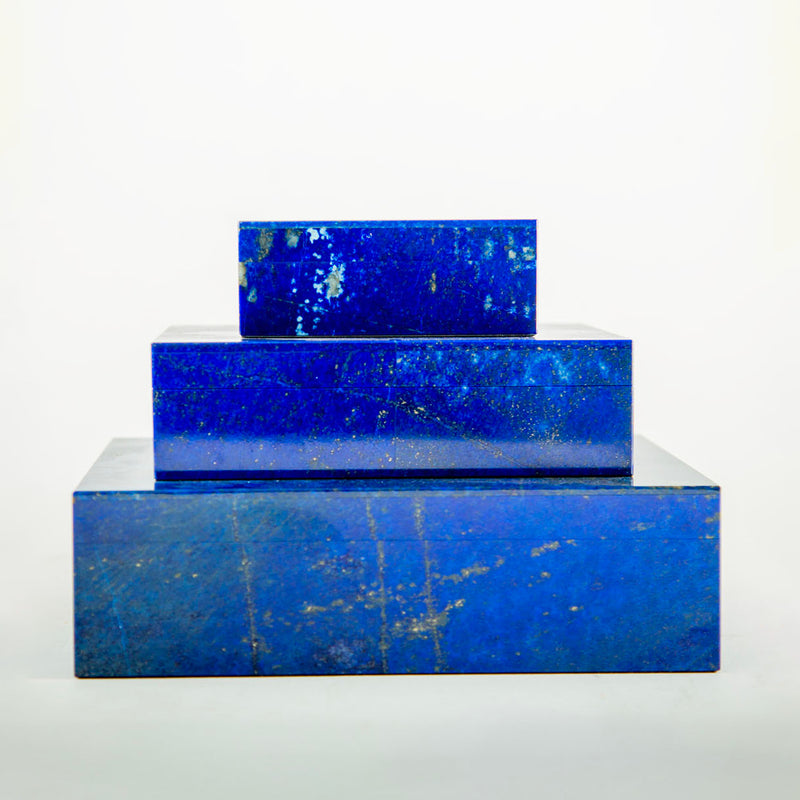 Lapis Lazuli Hinged Box, 8"
