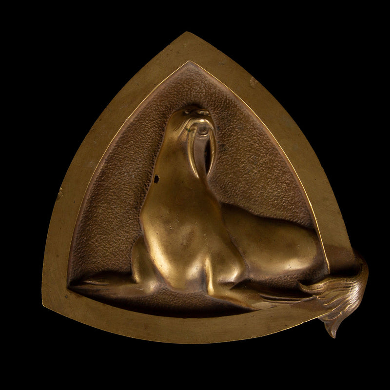Triangular Plaque Depicting a Walrus