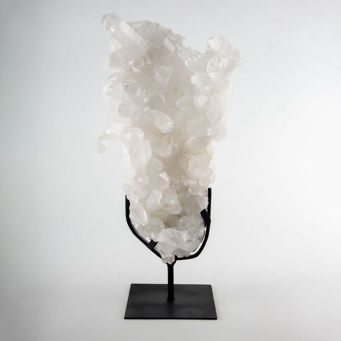 Luminous Rock Crystal Mounted on Custom Stand, 15"H