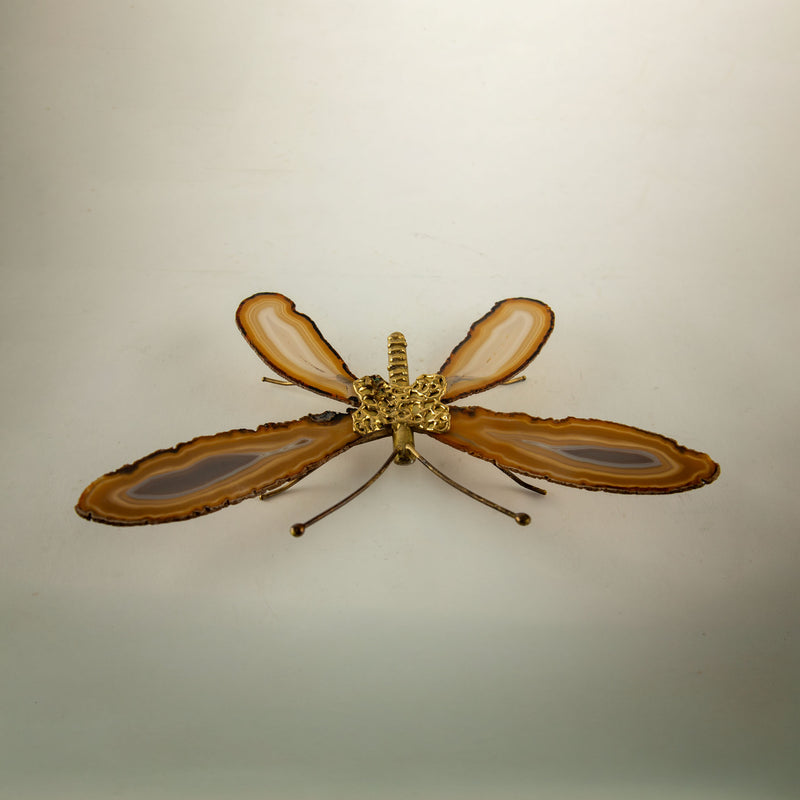 Jacques Duval Agate Butterfly Sculpture, France, Circa 1970