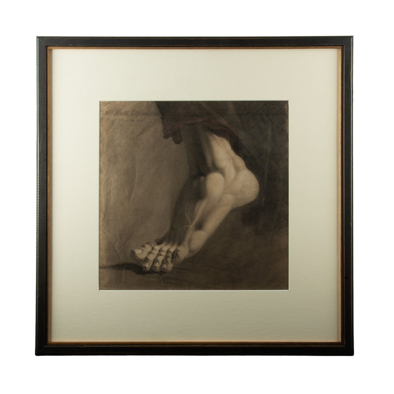 19th Century Framed Academic Study of a Flexed Foot