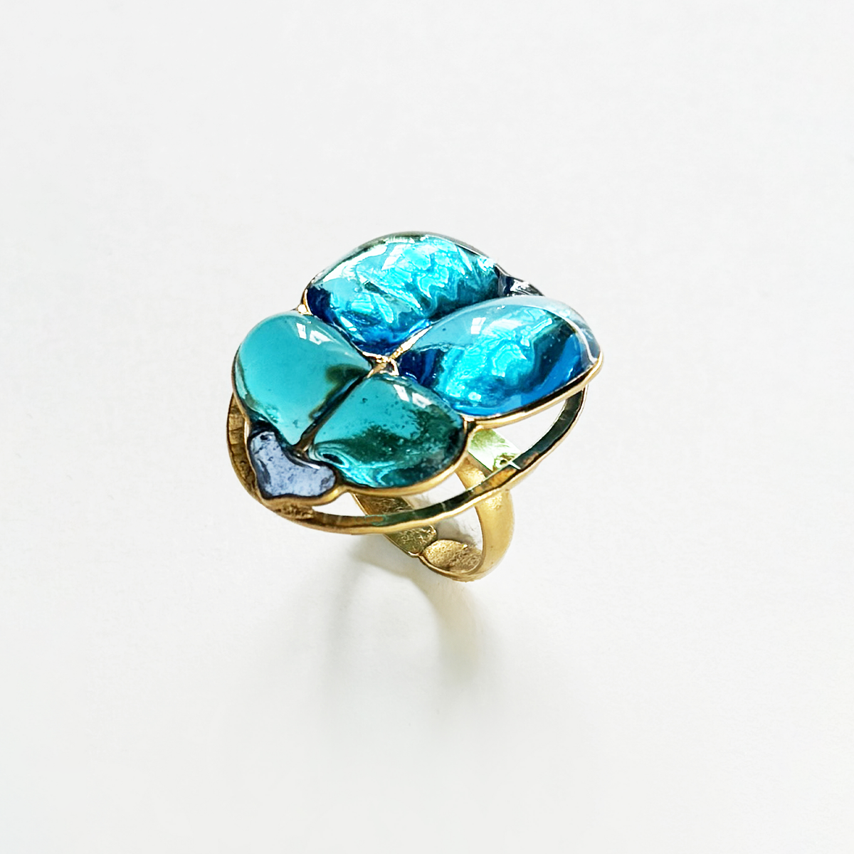 Loulou De La Falaise Egyptian Scarab Ring, Aqua