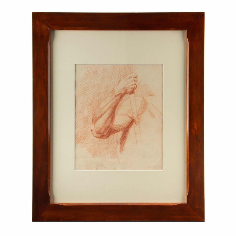 Sanguine Academic Study of a Male Arm, 18th Century