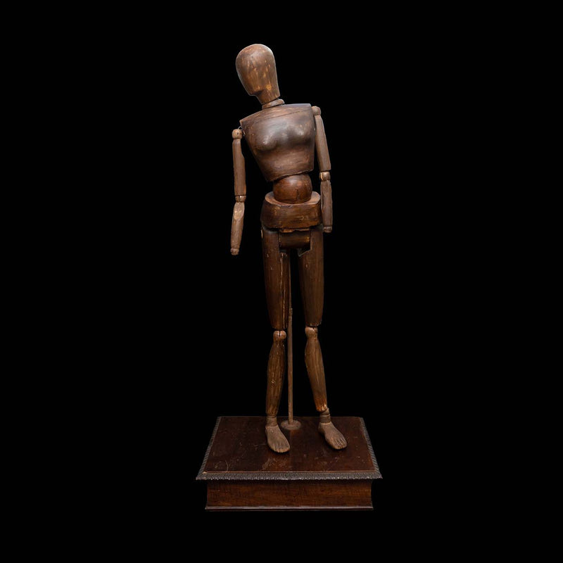 Rare Life-sized Carved Wood Mannequin
