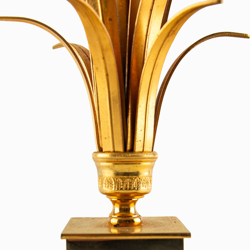French Neoclassical Gilt Metal Table Lamp