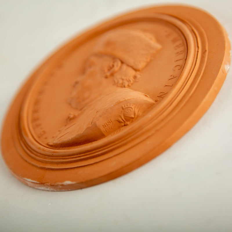 Benjamin Franklin Terracotta Medallion After Jean-Baptiste Nini