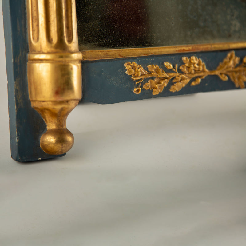 French Louis XVI Parcel-Gilt Trumeau Mirror, Late 18th Century