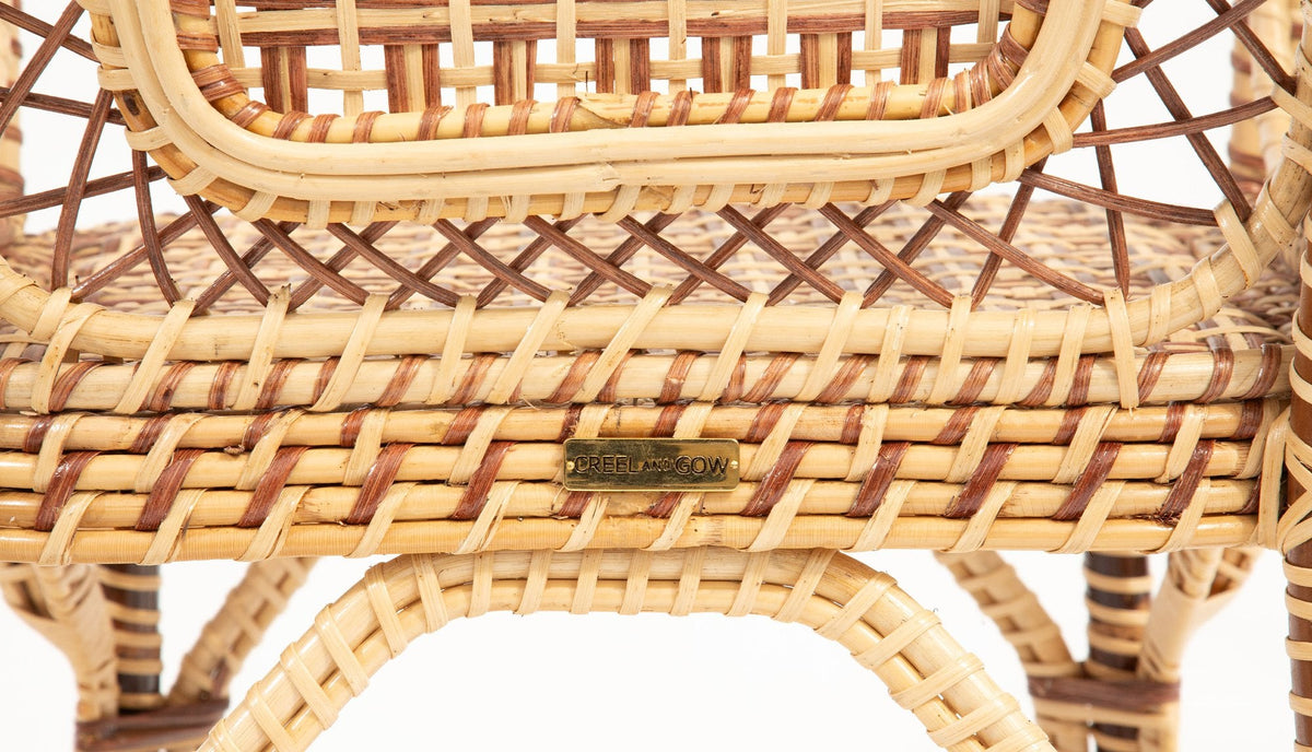 Brown Marshan Rattan Side Chair by Creel and Gow