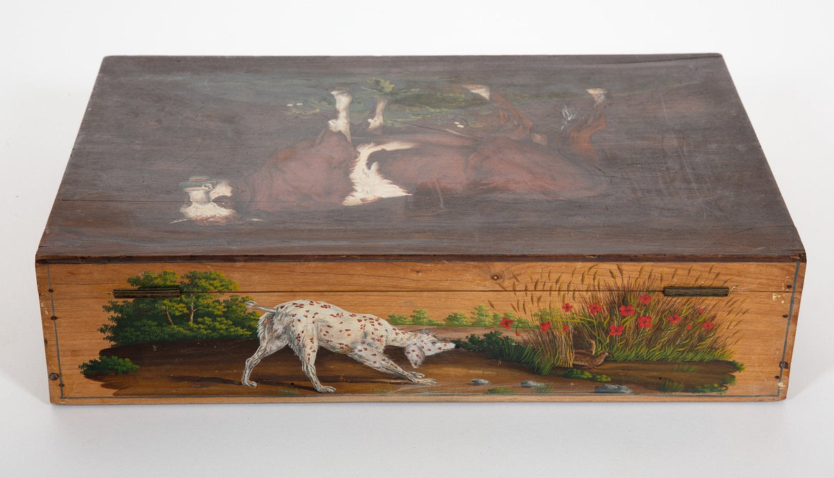 Pasture and Pen: A Charming 19th-Century Hand-Painted Lap Desk