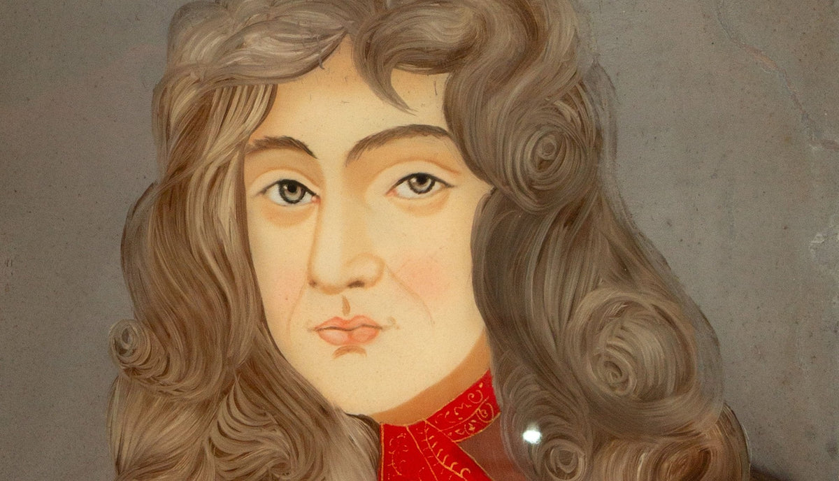 Anglo-Indian School: Églomisé Portrait, 19th Century