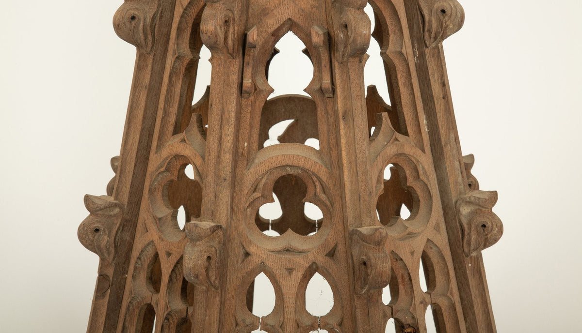 The Gilded Spire: 19th Century French Gothic Roof Spire with Gilt Finial