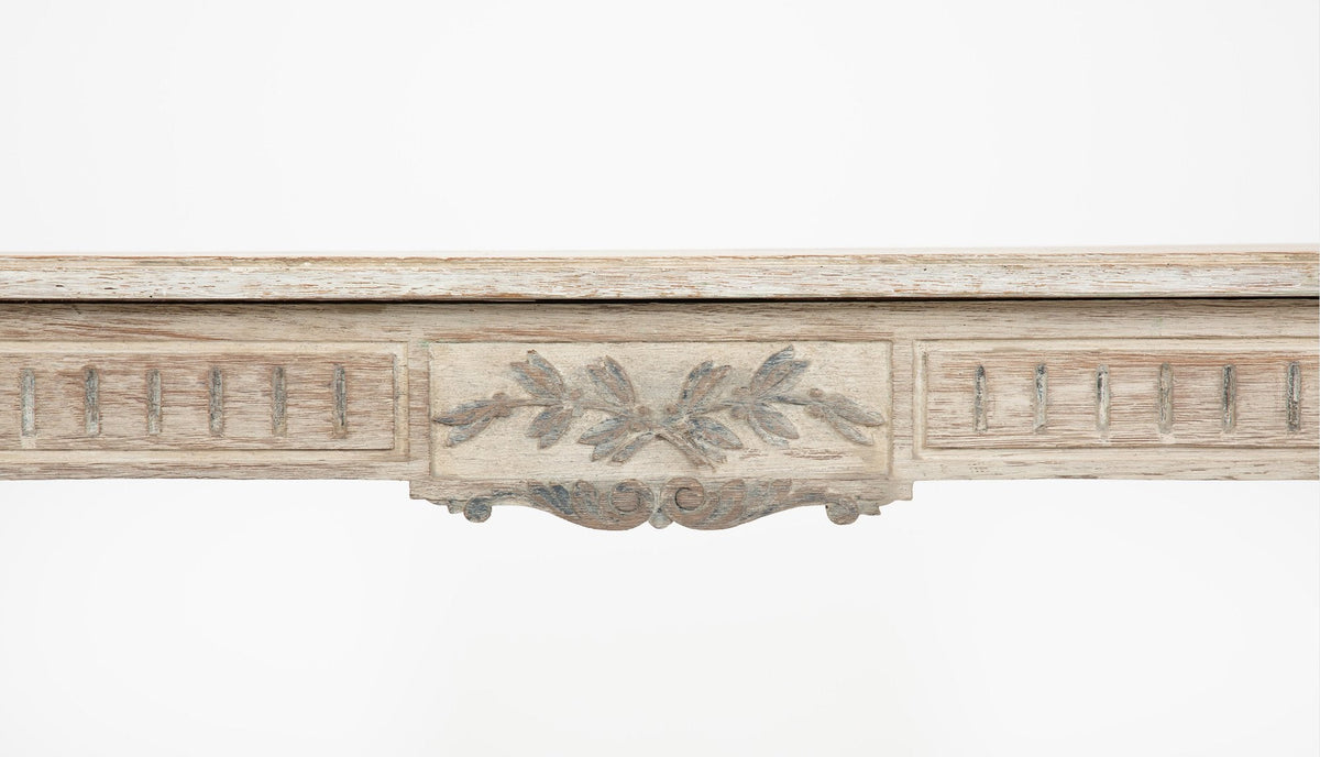 French Provincial Neoclassical White-Painted Table, 19th Century