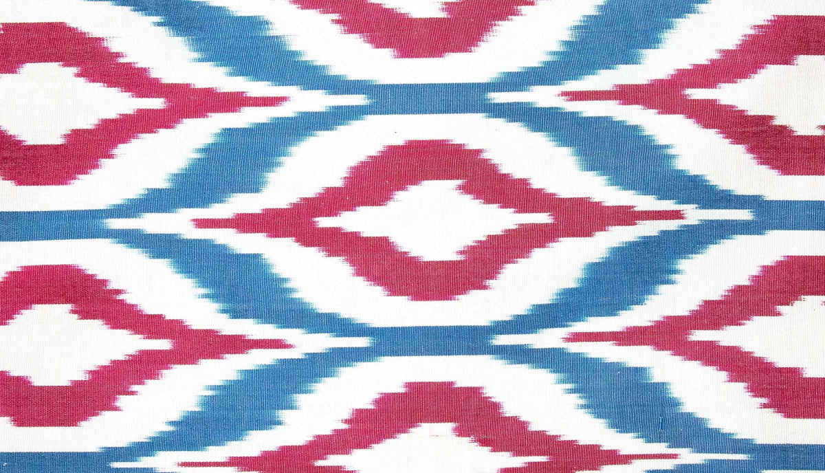Ikat Pillowcover, Blue and Red