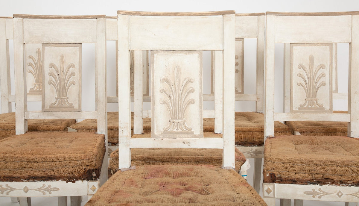 Set of Eight French Directoire Side Chairs, Attributed to Jacob, Circa 1800
