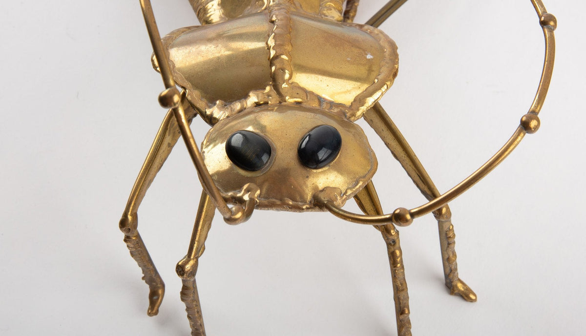 Mid-Century Insect-Form Lamp with Agate Body by Jacques Duval-Brasseur