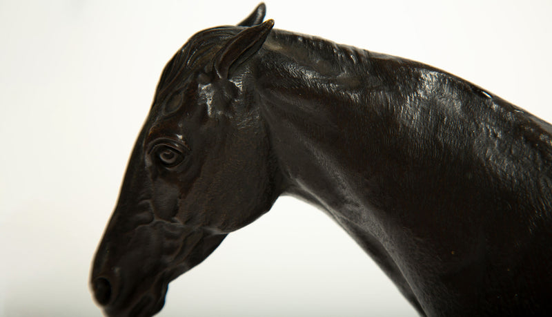 Fakir, English Thoroughbred Stallion – Early 20th-Century Patinated Bronze