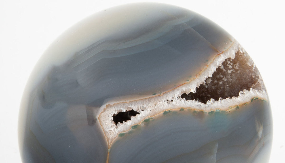 Agate Geode Sphere, 4"