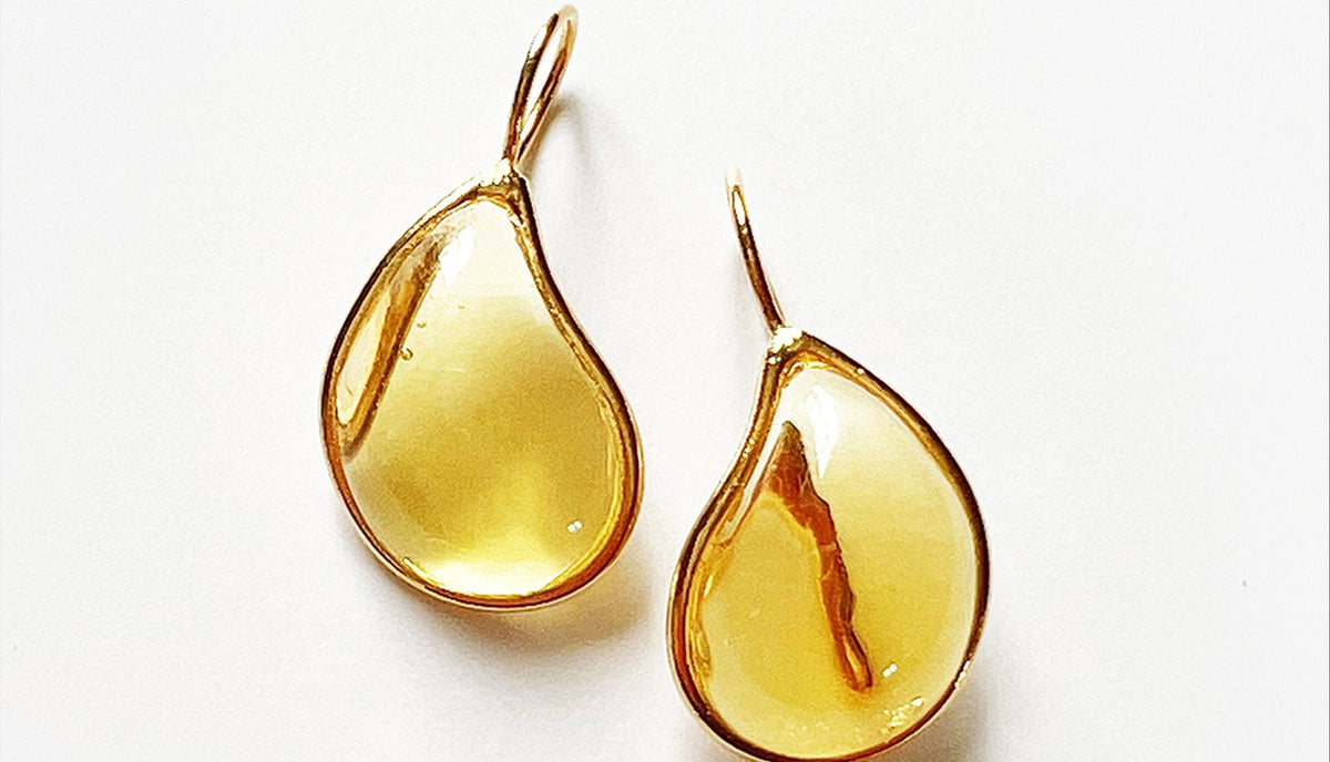 Loulou de la Falaise Teardrop Earrings, Corn