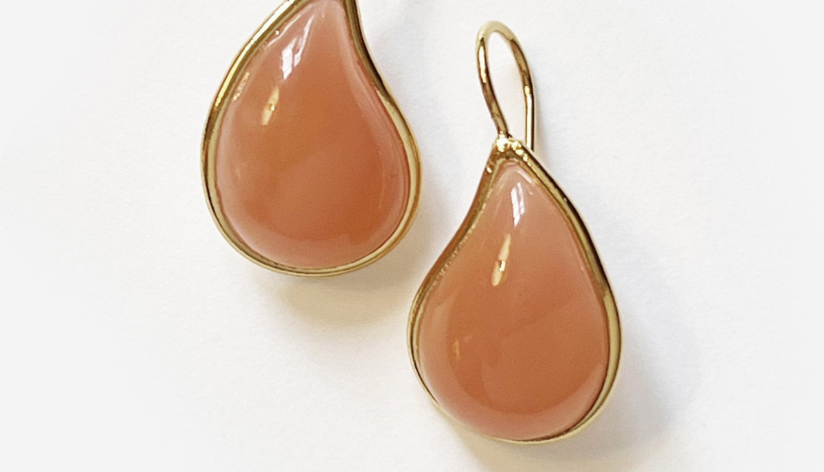 Loulou de la Falaise Teardrop Earrings, Coral
