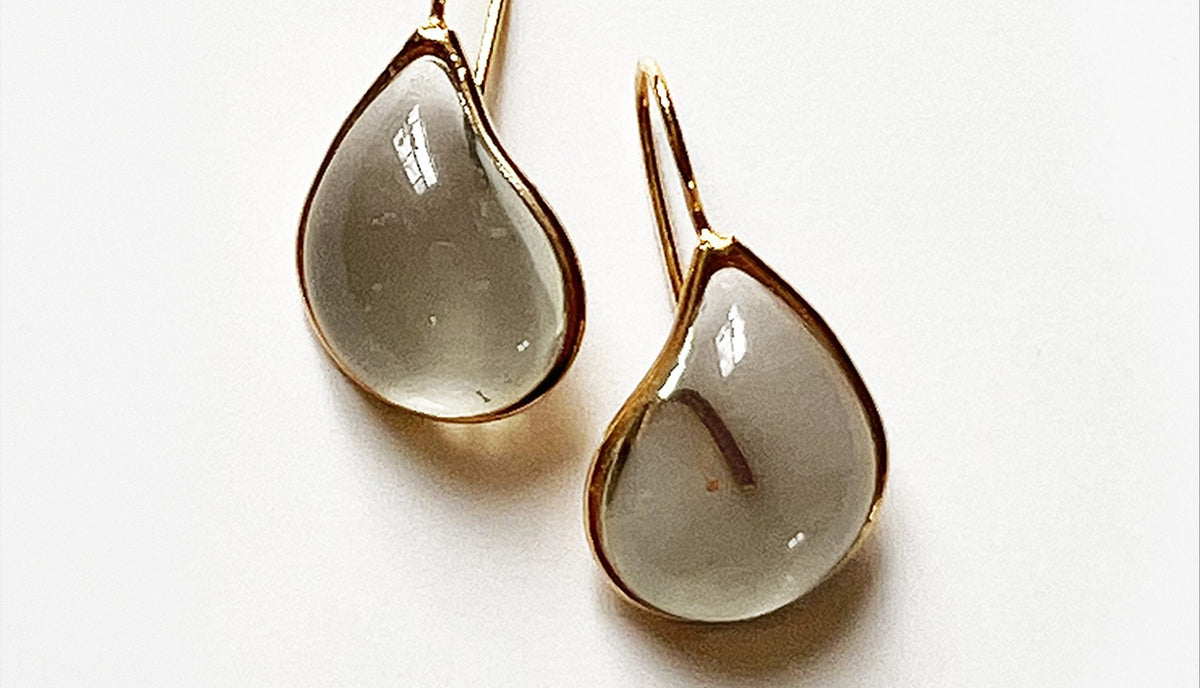 Loulou de la Falaise Teardrop Earrings, Cloud