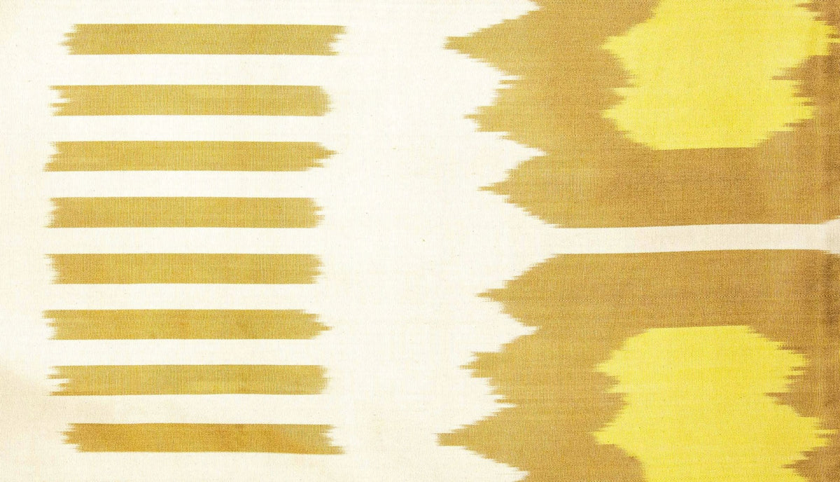 Ikat Pillowcover, Yellow & Gold