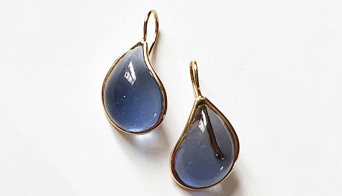 Loulou de la Falaise Teardrop Earrings, Cornflower