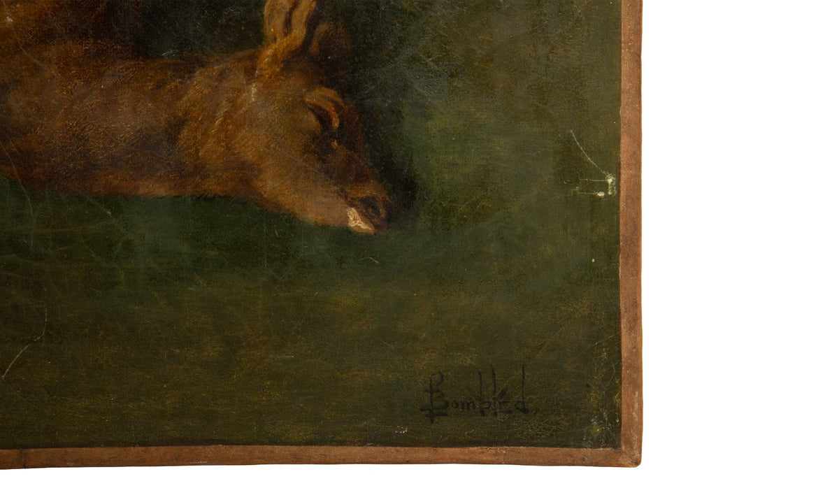 19th Century Louis-Charles Bombled — Nature Morte de Gibier (Deer)
